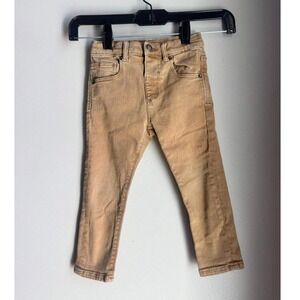 Zara The Slim Denim Tan Jeans 2T Y2K Streetwear Preppy Outdoor Play Scandi baby